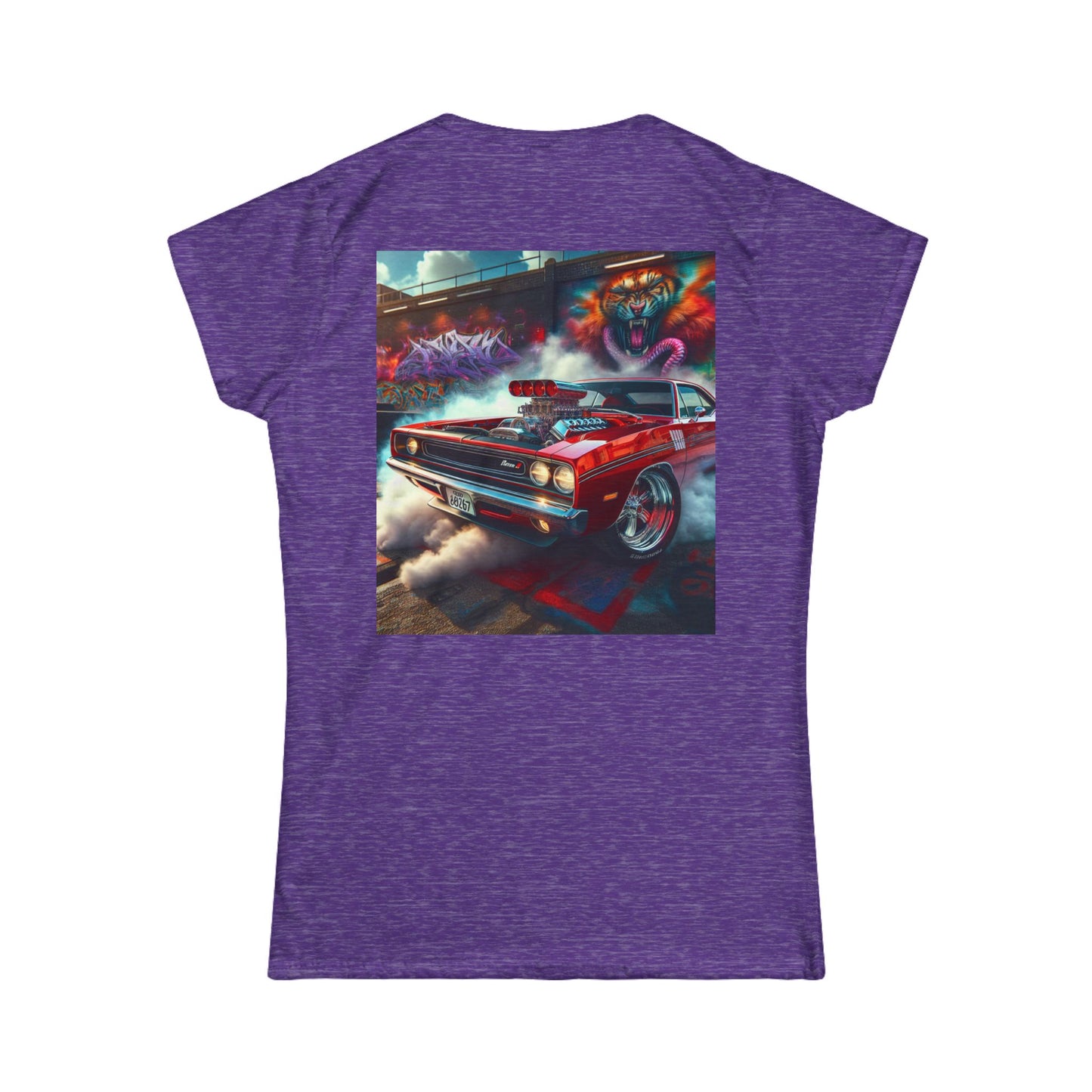 Patriotic Graphic Tee, Vintage Car Lover Shirt, Women's Casual Top, Summer Fest Wear, Unique Gift for Holidays
