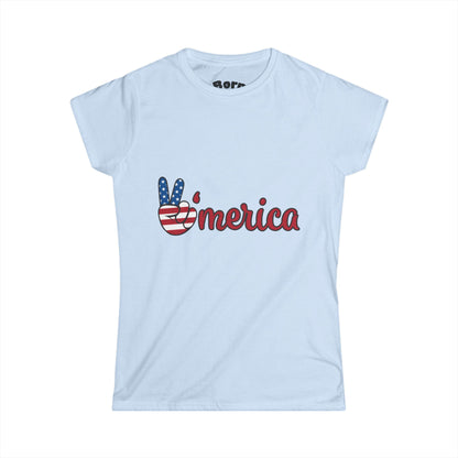 Patriotic Graphic Tee, Vintage Car Lover Shirt, Women's Casual Top, Summer Fest Wear, Unique Gift for Holidays