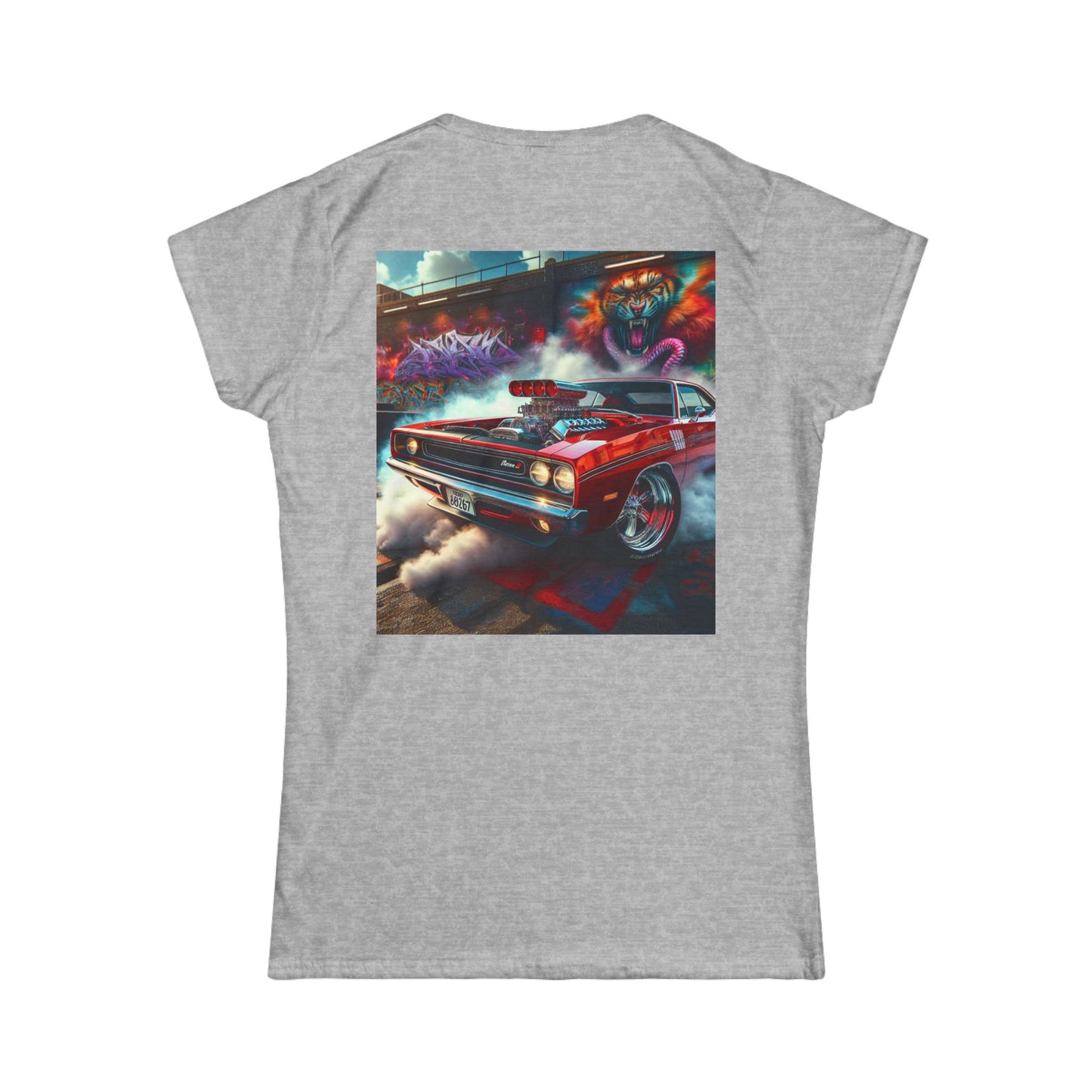 Patriotic Graphic Tee, Vintage Car Lover Shirt, Women's Casual Top, Summer Fest Wear, Unique Gift for Holidays