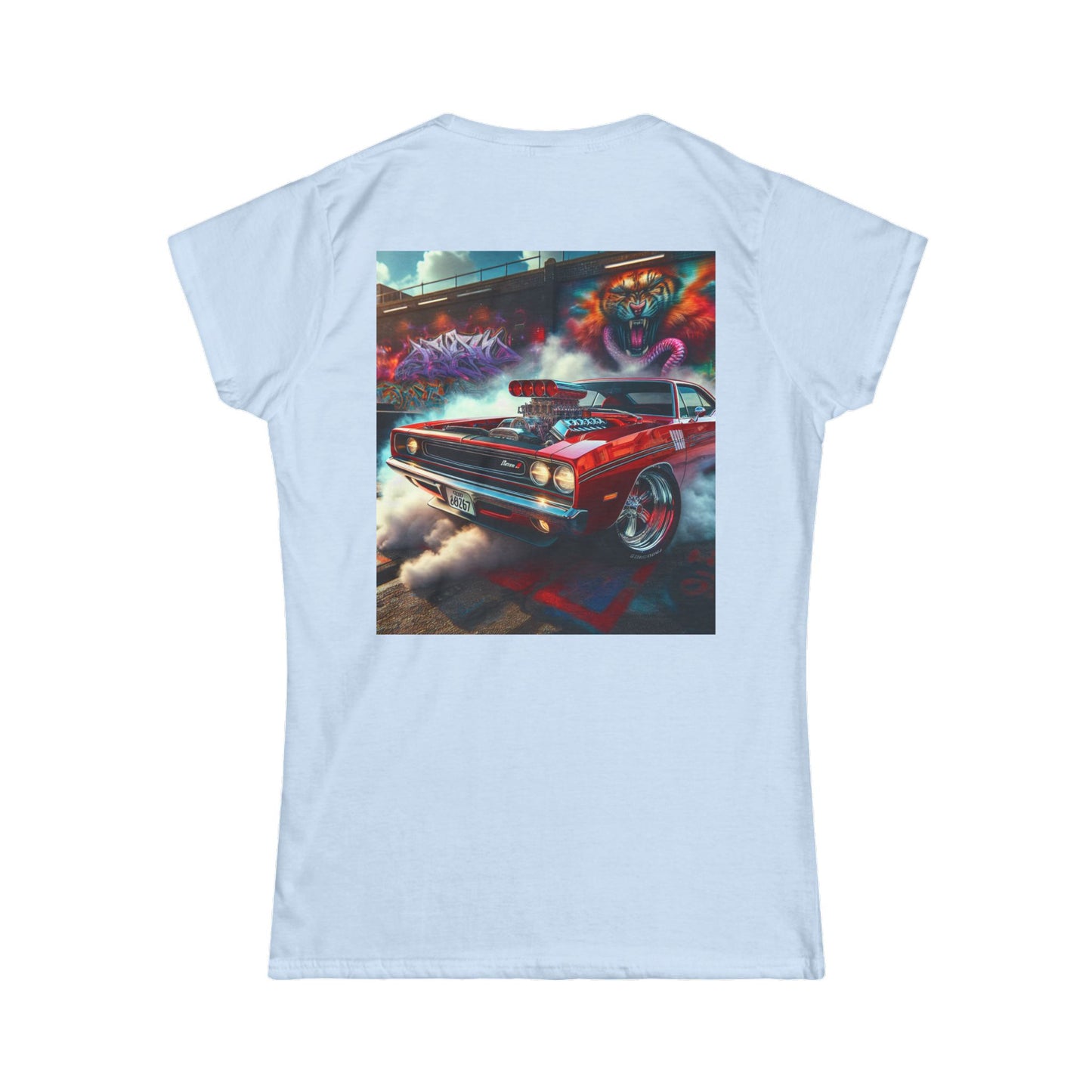 Patriotic Graphic Tee, Vintage Car Lover Shirt, Women's Casual Top, Summer Fest Wear, Unique Gift for Holidays